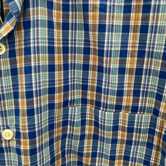 Peter Millar Cotton Long Sleeve Button Down Plaid Shirt Men's Size M - Picture 2 of 5